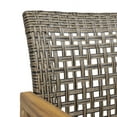 thumbnail image 4 of GDF Studio Lepage Outdoor Acacia Wood and Wicker 3 Piece Bistro Set, Teak and Mixed Mocha, 4 of 13