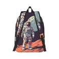 thumbnail image 3 of Daiia Astronaut With American Flag Vintage Canvas Backpack for Men and Women ,Hiking Backpack,Travel Laptop Bag for School,Large Capacity Backpack-Medium, 3 of 8