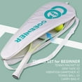 thumbnail image 2 of 27" Tennis Racket Set for Adults, Pre-Strung Tennis Racquets for Beginners, 2-Player Recreational Tennis Set with 3 Balls, 2 Vibration Dampers, 2 Grips, 1 Tennis Bag, 2 of 6