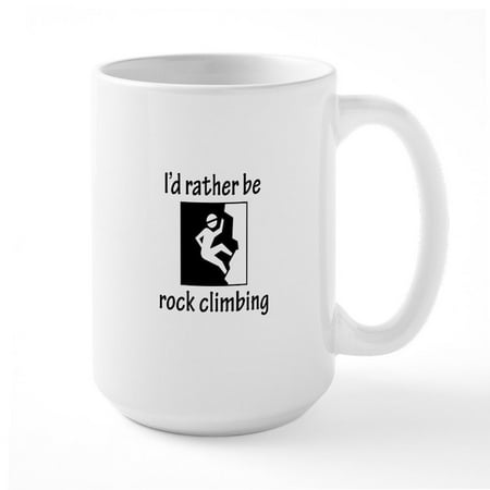

CafePress - Rather Be Rock Climbing Large Mug - 15 oz Ceramic Large Mug
