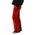 thumbnail image 6 of ZHOGXU Kids Girls Velvet Pants High Waist Solid Color Wide Leg Soft Stretch Comfortable Elegant Flared Trousers For Casual Daily Wear And Party,Red,9-10 Years, 6 of 8