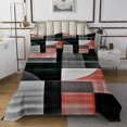 thumbnail image 1 of Erosebridal Geometry Quilt Sets for Queen Size Bed for Teens, Modern Minimalst Bed Set, Rectangle Square Decor, 1 of 5