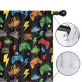thumbnail image 4 of Blackout Kids Curtains,Colorful Controllers Games Words Black Pattern Childrens Insulated Curtains Set Of 2,Bedroom Essentials,Toddler Room Decor 52"x84", 4 of 5