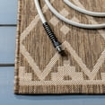 thumbnail image 3 of SAFAVIEH Courtyard Neville Geometric Trellis Indoor/Outdoor Area Rug, 6'7" x 9'6", Brown/Light Beige, 3 of 8