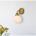 thumbnail image 4 of Hanson 1 light bath sconce in brass with frosted shade, 4 of 8