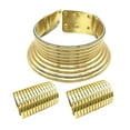 thumbnail image 1 of Conjunto de joyería africana Fernando Collares llamativos Punk Gótico oro, 1 of 8