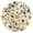 Gold, variant on Flowers and Leaves Vector Round Wall Clock Silent Battery Operated Home Decor for Living Room Bedroom