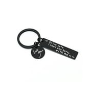 JZROCKER Driving Safety Keychain-Drive Safe I Need You Here with Me Black Keyring Birthday Valentine's Day Gift for Boyfriend