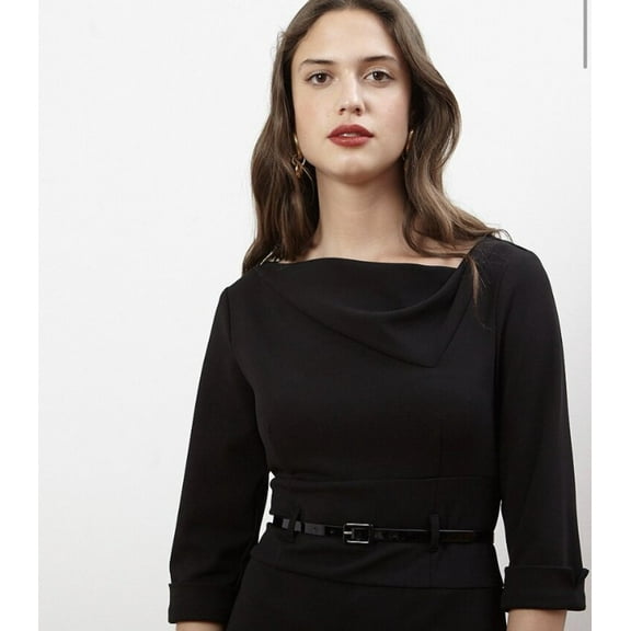 Donna Morgan 3/4 Sleeve Stretch Crepe Bodycon Sheath