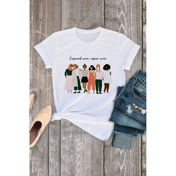 Women's Empowered Women T-Shirt Ladies Tee