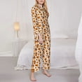 thumbnail image 3 of Disketp Pumpkin Witch Hat Coffee Pajamas Set Long Sleeve Sleepwear Womens Button Down Nightwear Pj Sets-{designName}-XX-Large, 3 of 7