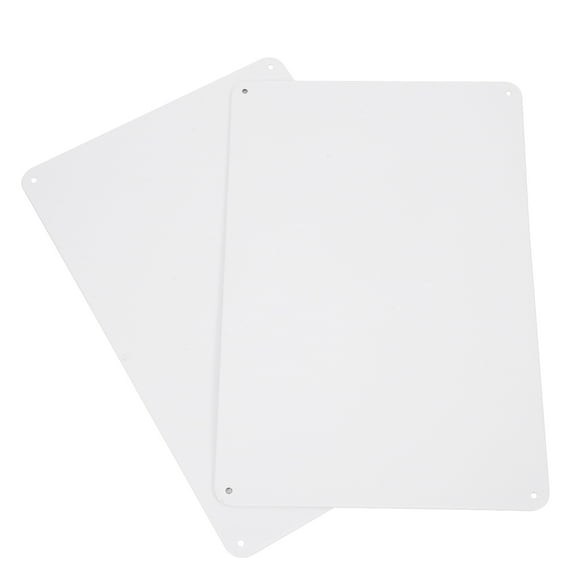 Masteelf 2pcs Metal Blank Signs for Sublimation Printing Multi-Purpose Blank Signs for Shops Gardens and Crafting Weather-Resistant Tinplate Signs Includes Mounting Holes