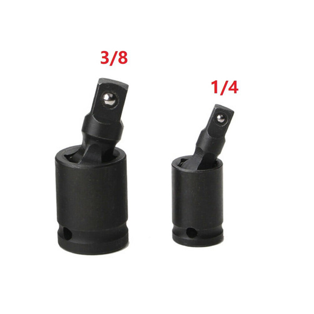 2pcs Universal Swivel Joint Air Impact Wobble Socket Adapter 3/8",1/4",1/2" 