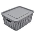 thumbnail image 2 of Set de 4 Cajas IPP Canastas Organizadoras Rattan Plástico Gris, 2 of 7