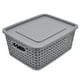 thumbnail image 2 of Set de 4 Cajas IPP Canastas Organizadoras Rattan Plástico Gris, 2 of 7