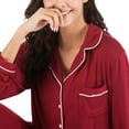 thumbnail image 6 of Women's Pj Set Sleepwear Two Piece Pajamas Tops with Long Sleep Pants Pajamas Loungewear, 6 of 9