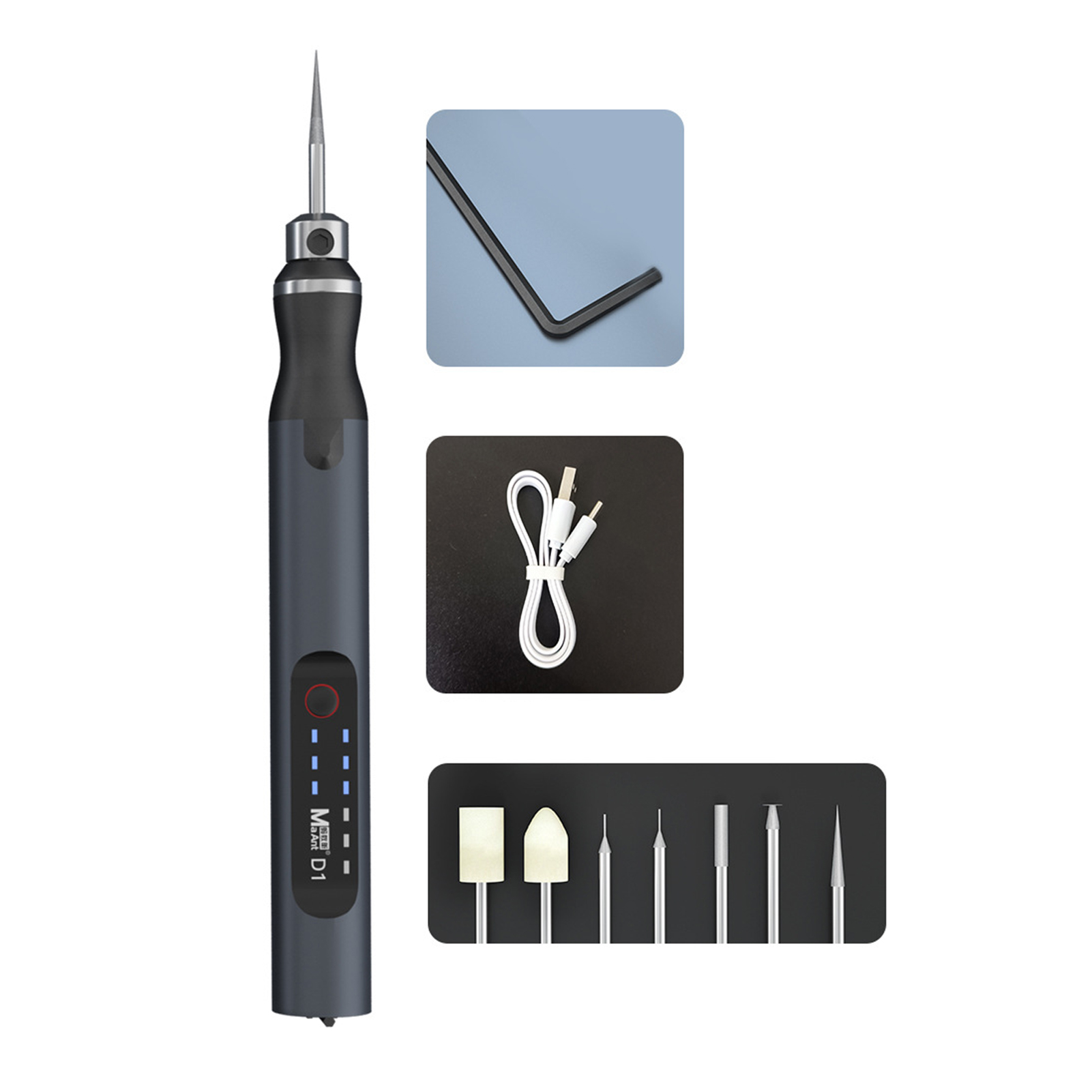 USB Electric Polishing and Grinding Pen Electric Grinder Cordless Grinding Machine Rechargable Professional Engraver Sander Tool,10W Electric Engraving Etching Pen