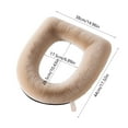 thumbnail image 3 of Comfortable Soft Bathroom Toilet Toilet Seat Cover Bathroom Soft Warm Washable Toilet Mat Winter Warm, Beige, 3 of 6