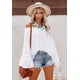 thumbnail image 1 of Blusa ligera e informal con volantes renacentistas para mujer, 1 of 8