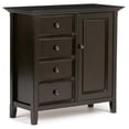 thumbnail image 1 of Simpli Home Amherst Solid Wood Medium Storage Cabinet in Hickory Brown, 1 of 5