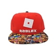 thumbnail image 1 of roblox Boys Snapback Hat Youth One Size (Red), 1 of 4