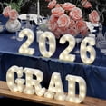 thumbnail image 4 of Graduation Decorations, 20268 LED Long Marquee Light Up Letters 'Grad 2026', Graduation Decor, Kindergarten Preschool High School College Graduation, LED Grad 2026 Marquee Letters Decor, 4 of 7