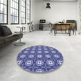 thumbnail image 4 of Ahgly Company Machine Washable Indoor Rectangle Transitional Denim Blue Area Rugs, 3' x 5', 4 of 7