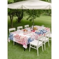 thumbnail image 4 of Outdoor Tablecloth with Umbrella Hole for Patio/Picnic/Party/Camping, Blue Red Coral Coastal Waterproof Table Cloth Rectangle Table Cover Washable, Jellyfish Summer Beach Nautical (60"x 84"), 4 of 8