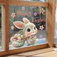thumbnail image 4 of KOYPTL Happy Easter Window Clings Decals Decor - Bunny Rabbit Egg Flower Spring Summer Glass Stickers for Home Office Shop Display Party Decoration Supplies, Easter Decorations for Home, B, 4 of 6