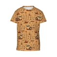 thumbnail image 4 of Wukai Brown Mushrooms Youth Unisex Short Sleeve T-Shirt for Boys, Girls, Teens, and Kids-Large, 4 of 7