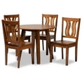 thumbnail image 1 of Baxton Studio Anesa Modern and Contemporary Transitional Walnut Brown Finished Wood 5-Piece Dining Set, 1 of 5