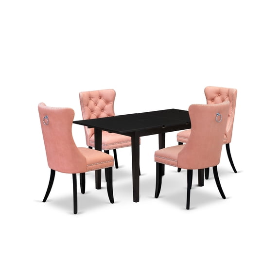 East West Furniture 5 Piece Dining Room Table Set
