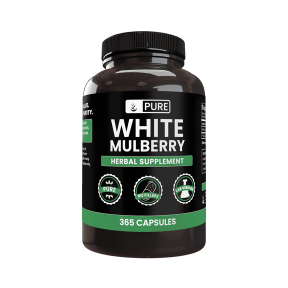 Pure Original Ingredients White Mulberry 365 Capsules No Magnesium Or Rice Fillers, Always Pure, Lab Verified