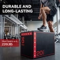 thumbnail image 5 of BalanceFrom 3-in-1 Plyometric Jump Box, Non-Slip Surface Adjustable Workout Equipment, Red, 5 of 6