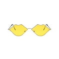 thumbnail image 1 of XASZHN Irregular Polarized Sun Glasses Asymmetric Light Blocking Vintage Fashion Yellow One Size, 1 of 4