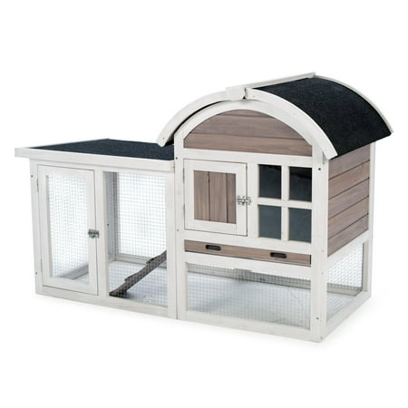 Boomer & George Rabbit Hutch with Rounded Roof and (Best Rabbit Hutch And Run)