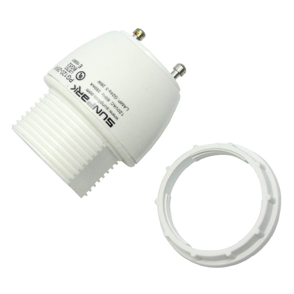 SunPark 12026 26 watt 120 volt G24q3 to GU24 Socket Adapter (PG120