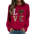 thumbnail image 2 of Women's Casual Crew Neck Sweatshirt Long Sleeve Loose Hoodless Pullover Top for Athletic Leisure Wear, 2 of 5