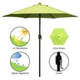 thumbnail image 4 of Abble 7.5ft Patio Umbrella with Crank Outdoor Market Umbrella with 6 Ribs for Garden Deck Backyard Pool, Green, 4 of 5