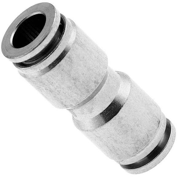 Vixen Air Push to Connect (PTC) Union/Joint Straight Pneumatic Fitting for 1/4" OD Hoses VXA8214
