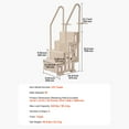 thumbnail image 5 of KFFKFF 4-Step Pool Steps Above Ground, Anti-slip Pool Ladder with Dual Handrailss, Supports up to 400 lbs, Suitable for 48-54 Inch Inground & Above-ground Pools, Taupe, 5 of 9
