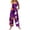 Dark Purple, variant on Womens Halloween Jumpsuits Candy Skeleton Sleeveless Backless Horror Overalls Ghost Bat Halter Funny Rompers, M