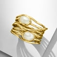 thumbnail image 6 of Ross-Simons 5x7mm Cultured Semi-Baroque Pearl Multi-Row Ring in 18kt Gold Over Sterling, Women's, Adult, 6 of 7