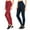 D. Red/Navy, variant on Women & Plus Seamless Extra Wide Banded High Waist Fleece Warm Leggings (Single & Multi-Packs Available)
