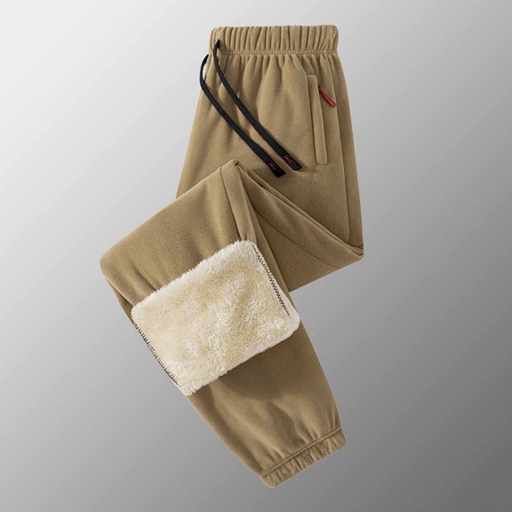 Lopecy-Sta Mens Sweatpants Pants Winter Fleece Pants Heavyweight Warm Sherpa Lined Sweatpants Running Jogger Pants with Pockets