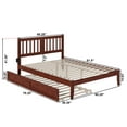 thumbnail image 7 of Tahoe Classic Wood Eco-Friendly Trundle Bed, Queen, Walnut, 7 of 7