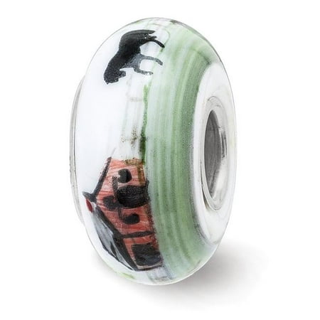 Reflection Beads Qrs3912 Sterling Silver Reflections Hand Painted