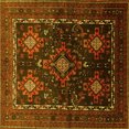 thumbnail image 1 of Ahgly Company Machine Washable Indoor Square Persian Yellow Traditional Area Rugs, 5' Square, 1 of 4