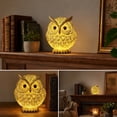thumbnail image 4 of Gold Owl Night Light Lamp 4 Inch Cute Table Led Lamp for Bedroom Warm Night Light Decorative Gold Home Decor for Living Room Bedside Table Desk Ornament, 1 Pack, 4 of 7