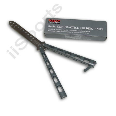 Gear #225 Practice Balisong Butterfly Knife GLOSS Gray